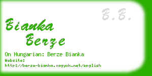 bianka berze business card